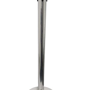 Retractable barrier Stainless SteelPost Black tape 2.3mtr